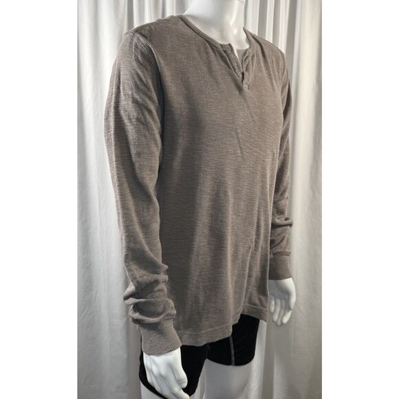 Calvin Klein Cotton Long Sleeve T-Shirt Taupe L sustainable casual 77-22 - Picture 2 of 14